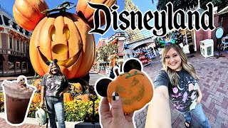 FALL TIME AT DISNEYLAND Solo Trip Halloween Treats  Happiest Haunts Tour [upl. by Hnad]