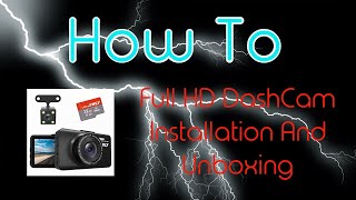 Full HD Dash Cam Installation  No Tools Required  Includes Rear Camera [upl. by Enajyram]