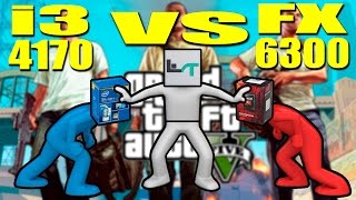 FX 6300 vs i3 4170 teste comparativo no GTA 5  Qual comprar [upl. by Nnair]