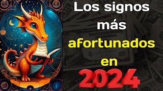 Los signos más afortunados en 2024 Horóscopo para 2024 [upl. by Ardnwahs855]