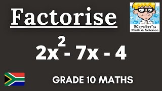 Trinomial Factorisation grade 10 Number in front not a 1 [upl. by Revell39]