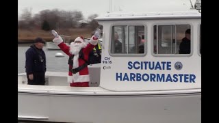 Santas 2023 Boat Arrival in Scituate [upl. by Iilek]