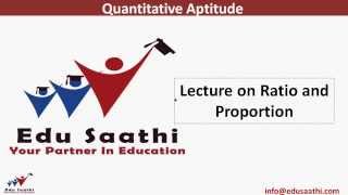 Quantitative Ability Ratio Proportion amp Averages [upl. by Azil]