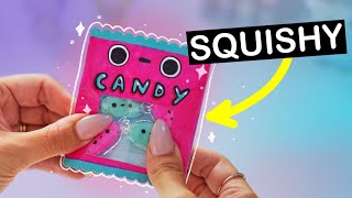 DIY clay squishy candy bag  CUTE CRAFT SUMMER DAY 5 [upl. by Htebasile]