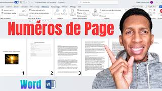 Comment mettre les numéros de pages sur Word  Numérotation de pages Word [upl. by Hanleigh890]