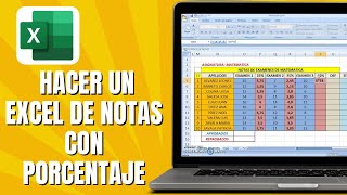 Cómo HACER Un Excel De Notas Con Porcentaje [upl. by Janus]