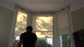 Installing A Two Bend Bay Window Curtain Pole [upl. by Hadwyn342]