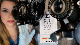 ASMR Hospital Eye Exam  Lens 1 or 2 Eye Measuring Light Exam [upl. by Anasiul]