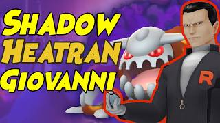 First Look at How to Beat Giovanni SHADOW HEATRAN Team in Pokemon GO Below 1500cp [upl. by Enilhtak]