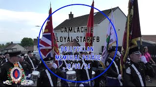 Camlachie Loyal Star FB  Ballysillan Memorial Parade 180524 [upl. by Ecnerual]