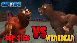 Werebear vs SCP3166  Horror Arena S1E13  SPORE [upl. by Darsie522]