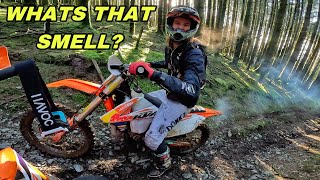 First Ride on KTM SX 150 In The Woods IT BROKE [upl. by Sanferd]