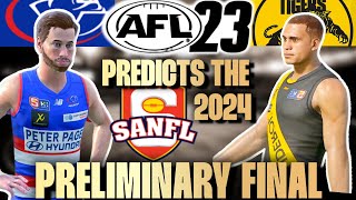 AFL 23 PREDICTS THE 2024 SANFL PRELIMINARY FINAL  CENTRAL DISTRICTS VS GLENELG SANFL AFL23 [upl. by Fleming]