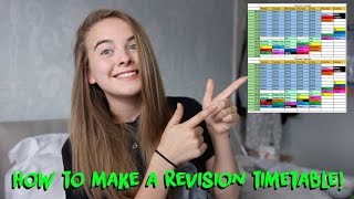 HOW TO MAKE A REVISION TIMETABLE [upl. by Ahseka642]