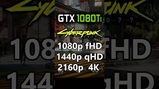 Cyberpunk 2077  1080p vs 1440p vs 2160p 4K  GTX 1080 Ti [upl. by Enailuj]