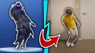 8 YEAR OLD DOES FORTNITE DANCES Marsh Walk WiggleRock Out [upl. by Teyut105]