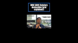 IMM 5409 Statutory declaration form explained [upl. by Eugenia]