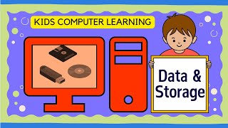 DATA amp STORAGE  KIDS COMPUTER LEARNING  Computer Basics For Beginners  Computer Class For Kids [upl. by Rebmeced]