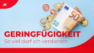 Geringfügige Beschäftigung in Österreich  Grenze Stunden amp Urlaub [upl. by Rowley]