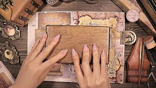 ASMR 팅글🫒 빈티지 다꾸 테마 No1 Scrapbooking Journaling Relax for sleep 1hour Tingle [upl. by Ainolloppa]