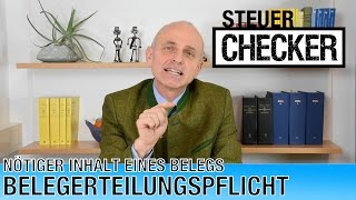 Belegerteilungspflicht  Nötiger Inhalt eines Belegs [upl. by Hooge]