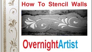 Wall Stencils  How To Wall Stencil Easy Step By Step [upl. by Niletak]