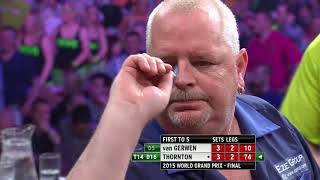 Thornton v Van Gerwen  2015 World Grand Prix Final Highlights [upl. by Eusoj966]