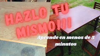 Como Barnizar Tus Propios Muebles Paso a Paso  Preparar Madera Entintar Barnizar [upl. by Tibbitts]