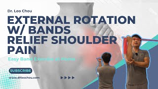 Simple Resistance Band Exercise for Rotator Cuff amp Shoulder Pain Relief  Rehab at Home [upl. by Hillie452]