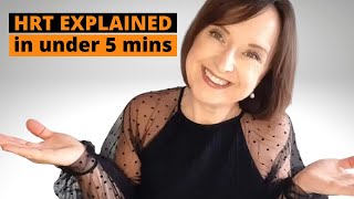 What is HRT HRT gel patches tablets and more explained in under 5 minutes [upl. by Enomis163]