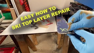 Easy How To Ski or Snowboard Top Sheet Repair [upl. by Ynagoham]