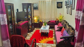 Small Living Room TourDIY Cushion Cover And Center Table Mat Dia Living Room Ar Look Change Korlam [upl. by Sikes]