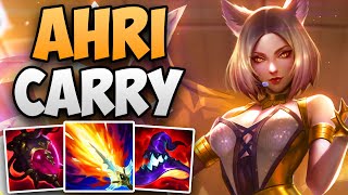 CHALLENGER AHRI INCREDIBLE SOLO CARRY GAMEPLAY  CHALLENGER AHRI MID GAMEPLAY  Patch 144 S14 [upl. by Ardnasxela]