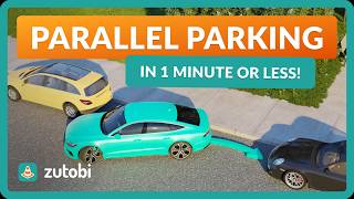 Easy Way to Parallel Park Quick 1Minute Parallel Parking Tutorial [upl. by Yanaj]