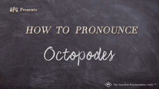 How to Pronounce Octopodes Real Life Examples [upl. by Merilee637]