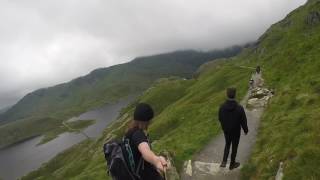 Snowdon  Pyg Track Walk windy [upl. by Enyrat]