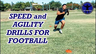 3 Speed and Agility Drills for Football  Basic Football Drills [upl. by Garneau]