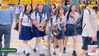 4k hdr japan travel 2024  Walk in Shinjuku（新宿）Tokyo Japan  Relaxing Natural City ambience [upl. by Siari354]