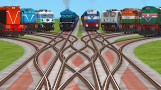 8 Trains Run By Bumpy Grandient Tracks Train Sim World 2  train train cartoon videos game [upl. by Hunsinger674]