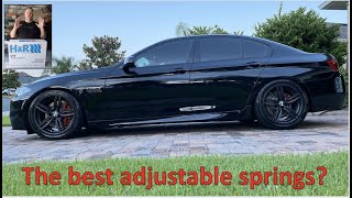 The best lowering springs HampR VTF Adjustable Springs  BMW F10 528i 535i 550i [upl. by Siuqcram]