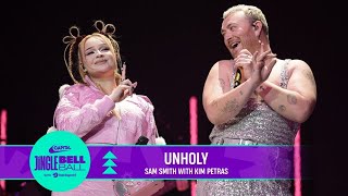 Sam Smith  Unholy with Kim Petras Live at Capitals Jingle Bell Ball 2022  Capital [upl. by Olia800]