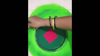 Sanskar bharti rangoli design  easy rangoli design  ytshort [upl. by Kaazi]