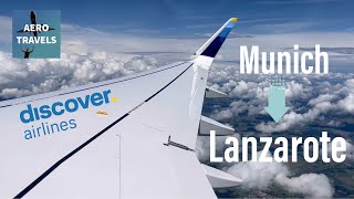 TRIP REPORT  Discover Economy  Munich MUC to Lanzarote ACE  Airbus A320 CEO [upl. by Yelrac]