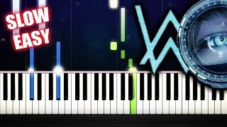 Alan Walker  The Spectre  SLOW EASY PianoTutorial by PlutaX [upl. by Frangos]