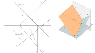 Distancia de un punto a un plano en Sistema Diédrico [upl. by Novanod]