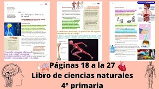 Páginas 18 a la 27 libro de ciencias naturales 4° primaria [upl. by Harrow]