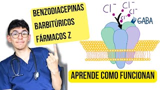 Benzodiacepinas Barbitúricos y Agonistas BZ1 Mecanismo de acción  Explicación sencilla [upl. by Oiligriv274]