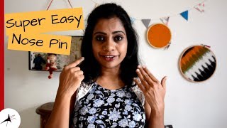 Super Easy Nose Pin At Home DIY  Arpitharai [upl. by Eulaliah119]