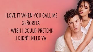 Shawn Mendes Camila Cabello  Señorita Lyrics [upl. by Oralle]