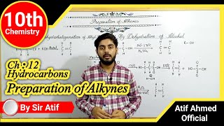 preparation of Alkynes class 10  dehydration of alcohols  By dehydrohalogenation of alkyl halide [upl. by Odanref]